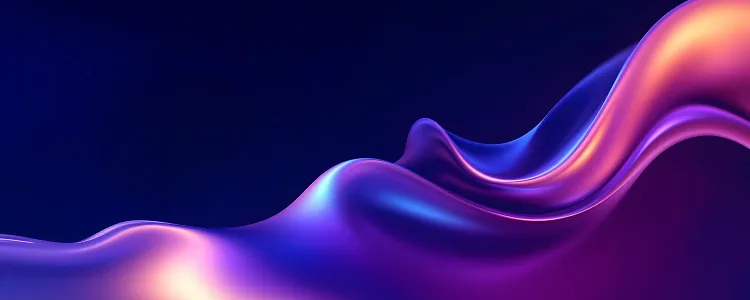 Abstract colorful wave patterns against blue background