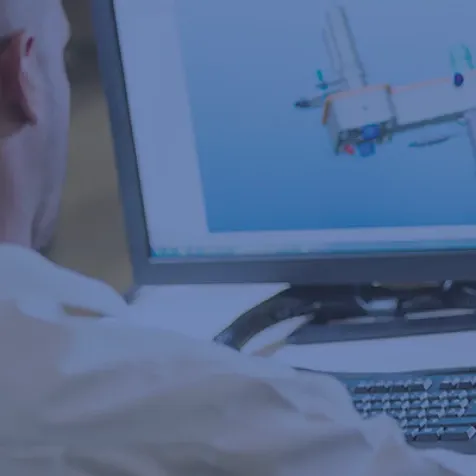 A man looking at his computer screen.