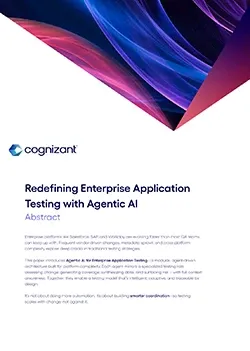 Redefining Enterprise Application Testing with Agentic AI document cover page