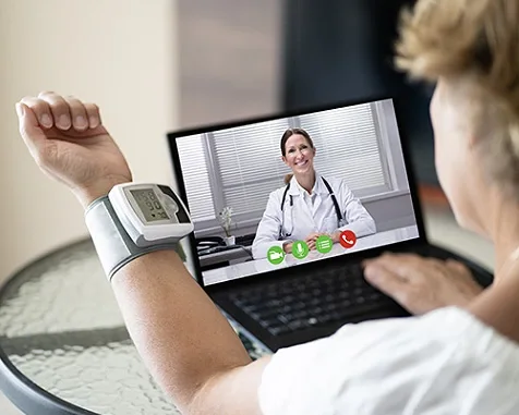 woman working on laptop