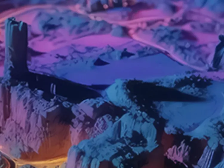 A blue and pink color abstract