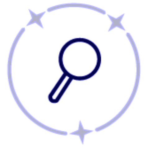 magnifying lens inside a circle