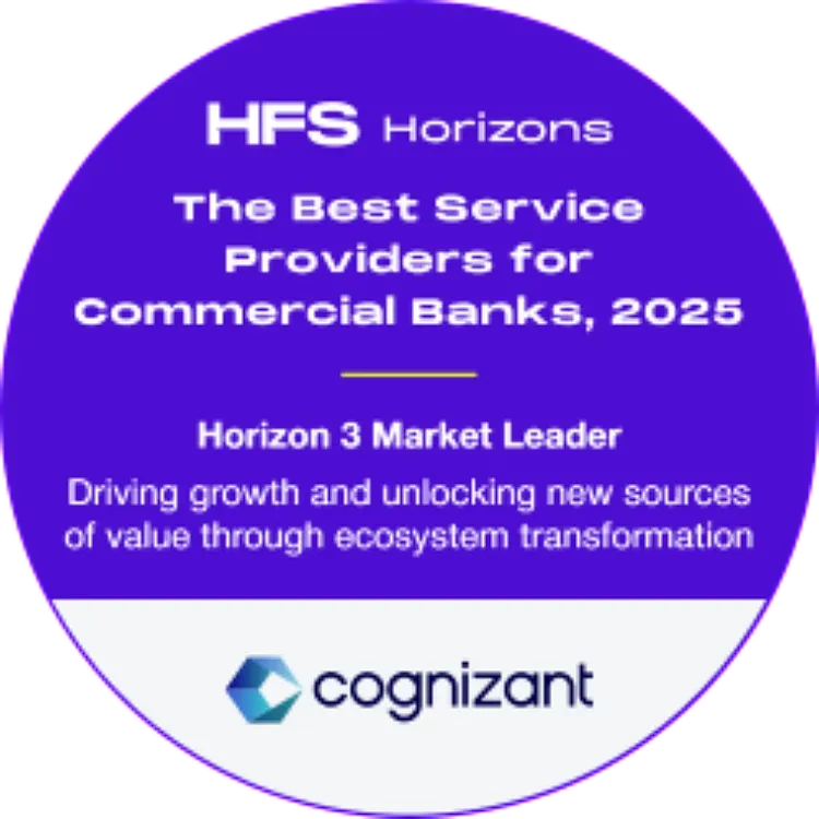 HFS Horizons The Best Service Providers for Commerical Banks 2025 badge