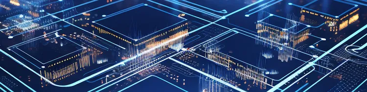 A top view of the circuit board