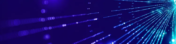 AI in telecom operations concept showing high-speed data streams, digital networks, real-time analytics, and intelligent automation