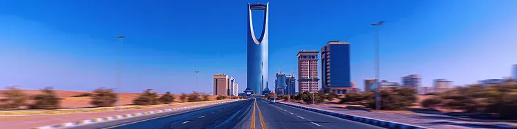 A highway road in Saudi Arabia