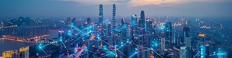 Digital abstract pattern illustrating modern AI‑driven technology and connectivity.