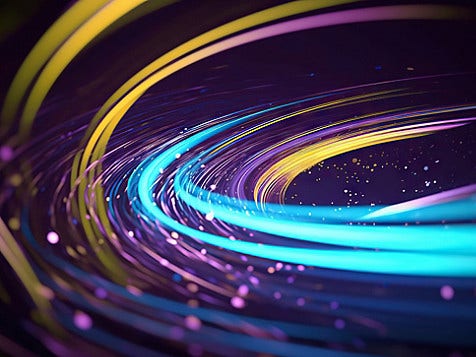 Multicolor graphic swirls