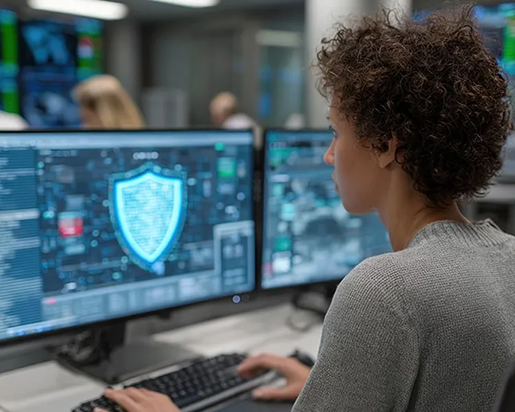 Security shield on screen