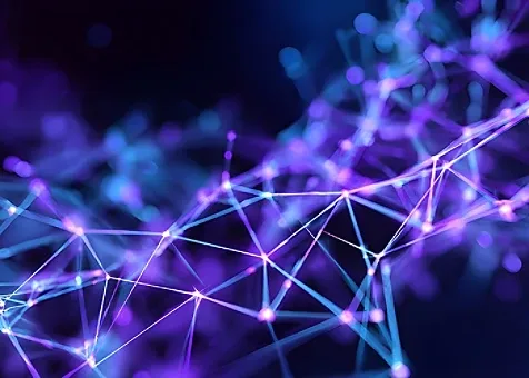 An abstract image of hexagon structures