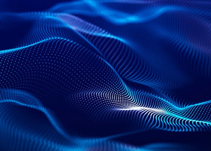 Abstract image of blue waves