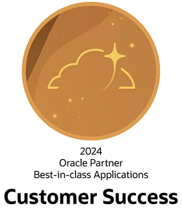 Oracle Best in Class in Customer Success Partner Award for Apps Service Partners