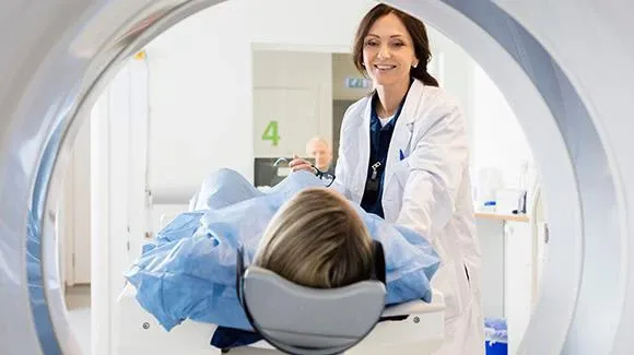 Patient in the ct scaning oparation hospital doctor adult